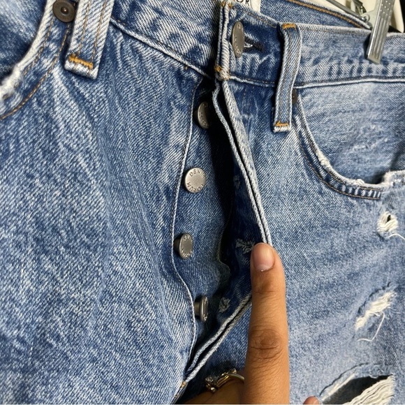 Denim Forum The Ex-Boyfriend Hi-Rise Denim
Short in Picture this Blue Sz 30 - Picture 5 of 10